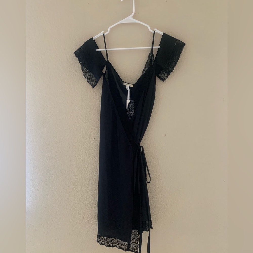 Bloomingdale’s Lace wrap slip dress
